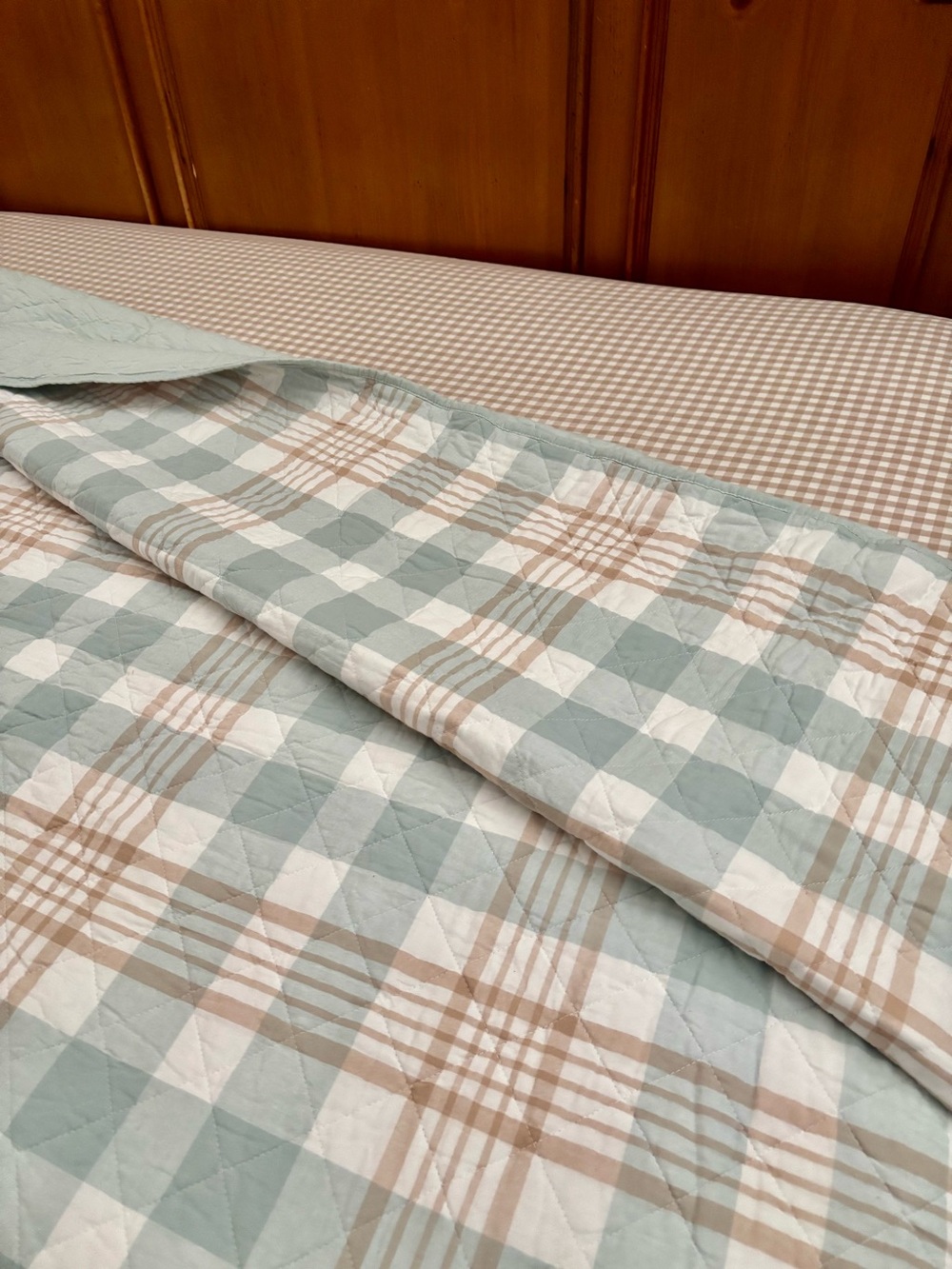 Macy’s Martha Stewart All Cotton Plaid King Quilt $260 Soft & Beautiful ✨